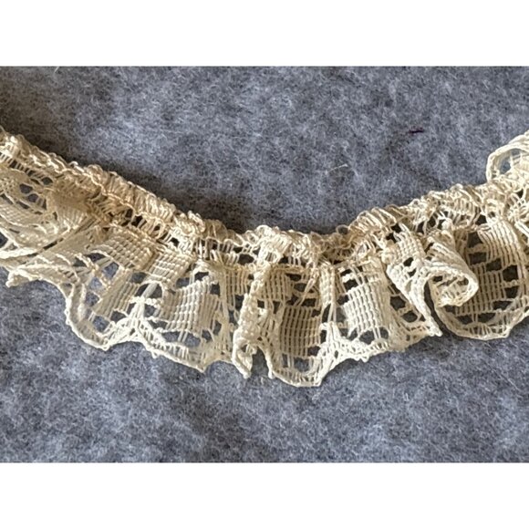 Vintage Ivory Crochet Lace Trim 3 yards + 10" x 3/4" wide Sewing Crafts Decorati - Picture 1 of 5